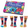 Dámske United ODDsocks veselé ponožky FLOWER BOX, 3 páry