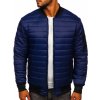 Tmavomodrá pánska prešívaná prechodná bunda typu bomber Bolf MY-02A