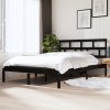 vidaXL Posteľný rám čierny borovicový masív 140x190 cm 3101202