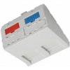 Modul French style Solarix 45x45mm pro 2 keystony úhlový bílý 23100204