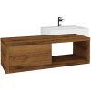 Dreja Umývadlová skriňa STORM SZZO 120 (umývadlo Kube) - D27 Cognac / D27 Cognac / Pravé