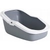 Otvorená mačacia toaleta Savic sivá s vysokým okrajom