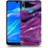 Picasee silikónový prehľadný obal pre Huawei Y7 2019 - Purple glitter
