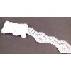 Elastická čipka - biela - šírka 4 cm