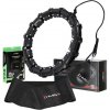 HMS Sada černé masážní Hula Hoop se závažím HHW11 a zeštíhlujícího bederního pásu HMS BR163 PLUS SIZE