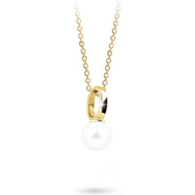 Cutie Jewellery Zlatý prívesok s perlou Z3024Z Biela