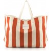 TAŠKA GANT STRIPED CANVAS BEACH BAG PUMPKIN ORANGE