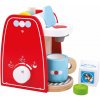 Bigjigs Toys Drevený kávovar červený