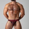 Jocksy Locker Gear LK0524 Full Access Jockstrap červené XXL, pánske jockstrapy s odnímateľným váčkom