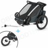 Thule Chariot Cross 2 G3 Double Dark Slate + bike set + kočíkový set + bežecký set