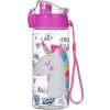 Dievčenská plastová fľaša na pitie Oxybag UNICORN ICONIC 500 ML transparentná,ružová