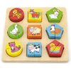 Viga drevené puzzle pre najmenších Zvieratká