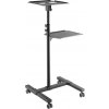 LogiLink BP0069 čierna / Vozík na projektor a laptop / nosnosť 10 kg (BP0069)