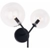 MaxLight Lollipop nástenná lampa 2x40 W čierna-priehľadná W0277