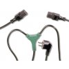 PremiumCord Kabel síťový 230V, Y-kabel přívodní M-2x F kpspy