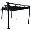 Voľne stojaca terasová pergola Tenerife 3 x 6 m sivá