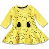 Miniworld Dievčenské šaty- Psíček, žlté veľkosť: 80 (9-12m)