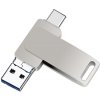 AppleKing flash disk 3v1 s konektorom USB 3.0 / lightning / USB-C – 64 GB - strieborný - možnosť vrátiť tovar ZADARMO do 30tich dní