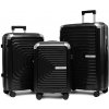 ROWEX Extra odolný cestovný kufor s TSA zámkom ROWEX NEXUS 3v1 Farba: Čierna 56x38x23 cm, 66x45x26 cm, 76x50x30 cm POLYPROPYLEN