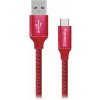 Colorway Datový Kabel USB/ USB-C / 2.4A/ 2m/ Červený CW-CBUC008-RD