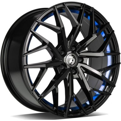 Seventy9 Sv-C 8.5x19 5x114.3 ET40 black gloss blue inner lip