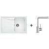 Blanco SET 08-A 24 drez silgranit SONA 45 S 78x50 cm Biela+batéria Mila Chróm 519665+519414