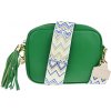 NovaKabelka.sk Bala Verde s prídavným popruhom IV kožená talianska crossbody kabelka zelená