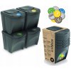 Kôš na odpadky Prosperplast 4 x 25 l, sivý