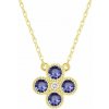 Eppi Tanzanitový náhrdelník s diamantom N47135