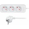 Solight PP03 3z predlžovací prívod, 3m, 3 x 1mm², biely P0313