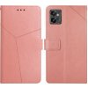 Peňaženkové kožené puzdro Y-SHAPED na Motorola Moto G32 - Ružová