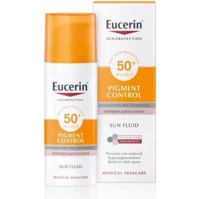 Eucerin Sun Pigment Control SPF50+ Emulzia na tvár na opaľovanie s depigmentačným účinkom 50 ml