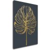 Impresi Obraz Zlatý kreslený list - 50 x 70 cm