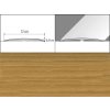 Prechodové lišty A73 - SAMOLEPIACE šírka 12 x výška 0,65 x dĺžka 100 cm - dub