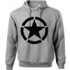 Army hvězda - Oversized mikina pánska Moon - kratšia + širšia - 2XL ( Tmavosivý melír )