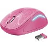 Myš Trust Yvi FX Wireless Mouse - pink, bezdrôtová, optická, symetrická, pripojenie cez U (22336)