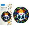 LUMA Halloween papierový lampión - guľa, priemer 25cm, motív lebka