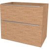 Mereo Mailo, kúpeľňová skrinka 61 cm, chróm madlo, Multidecor, Light Select Walnut, MER-CN590SLSW1