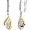 Silvego Elegantné strieborné/pozlátené náušnice Antis s Brilliance Zirconia FW15485EGP