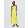 GAP Ľanové maxi šaty Žltá XXS Žltá Žltá