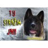 Pozorpes.sk, výstražná tabuľka (Akita Inu )