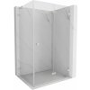 Mexen Lunar-F L, pravý sklápací sprchový kút 95 x 70 cm, 8mm číre sklo, oceľový profil, 836L-095-070-97-00-P