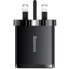 Baseus nabíjačka Compact Series (CCXJ030101) – UK Plug, rýchlonabíjačka, 2× USB, USB-C, 30 W, čierna KF2332580