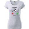 Futbal volá - Dámske tričko Pure - XL ( Svetlosivý melír )