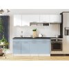 Kuchynská linka VIVIEN 240cm - Biela + denim