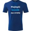 Modré tričko najlepší lesník na svete - darčeky k narodeninám pre poľovníkov XL