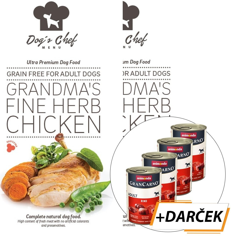 Dog´s Chef Grandma’s Fine Herb Chicken 2 x 12 kg