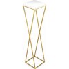 HowHomely Stojan na kvety LOFT DD0333 70 x 24 cm zlatá/biela