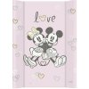 CEBA BABY Podložka prebaľovacia s pevnou doskou COMFORT (50x70) Disney Minnie & Mickey Pink