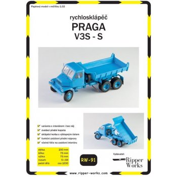 Papierový model Rýchlosklápač Praga V3S-S